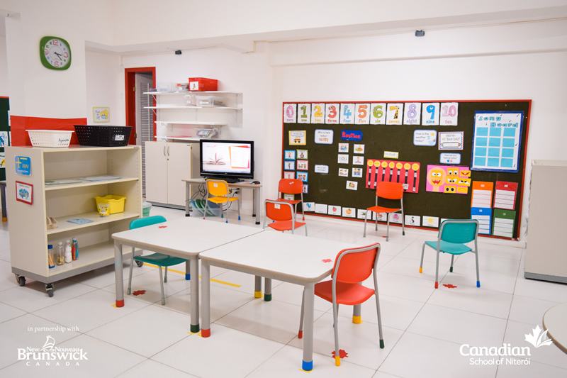Sala de aula estruturada da Educação Infantil
